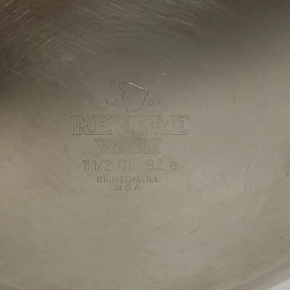 Revere Ware 1 1/2 Qt Tri-Ply Disc Saucepan Pot Lid Stainless Steel Clinton 92e